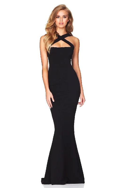 Trendy Threads Nookie Viva 2 Way Gown - Black Tropical Island - Inspired Attire