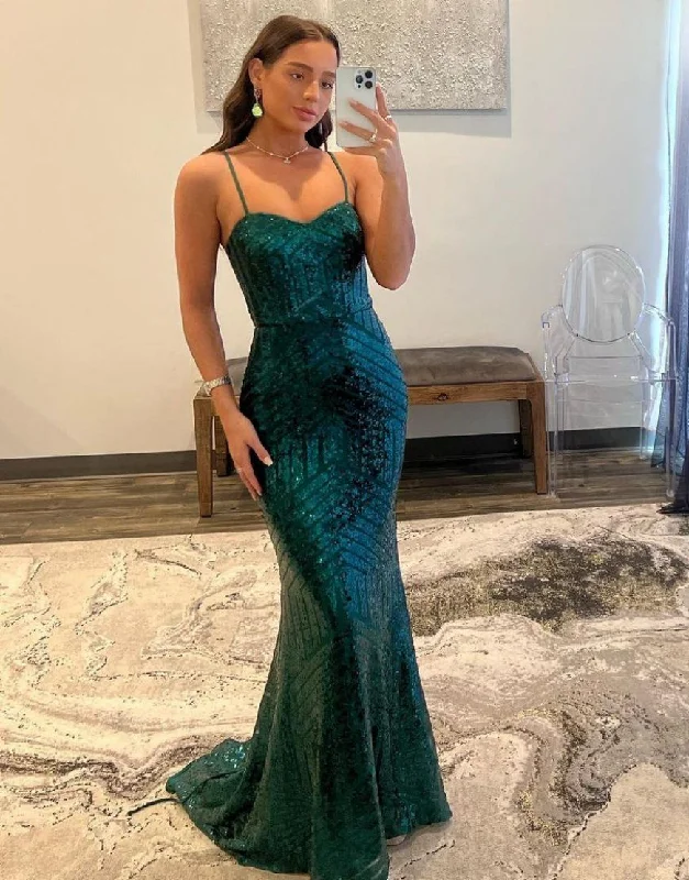 Sale Event, Prices Rock Roycebridal Dorothy |Mermaid Spaghetti Straps Sequin Prom Dress Contemporary Elegance