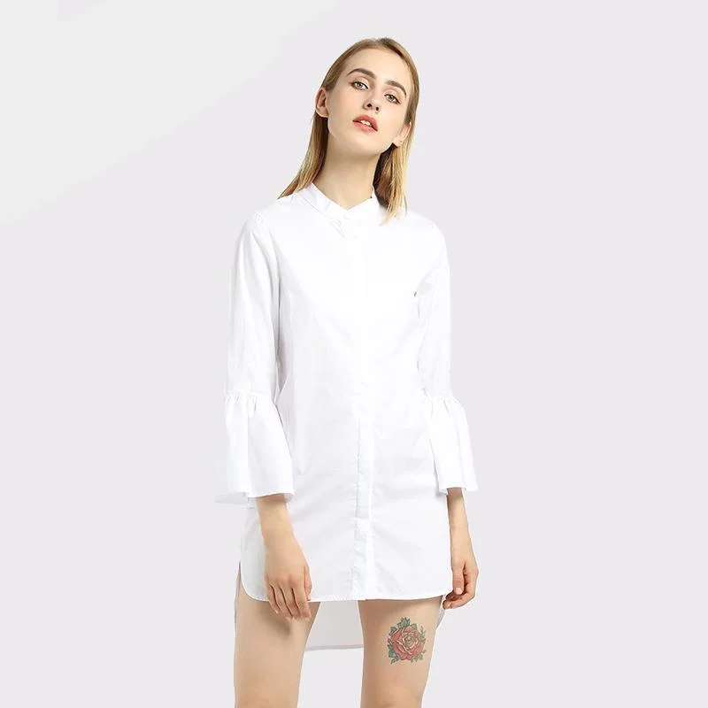 Seasonal Clearance Elegant White Casual Dress Graceful Movement