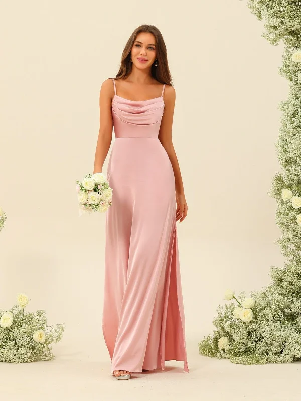 Additional Time-Limited Offers Sheath/Column Spaghetti Straps Split Side Bridesmaid Dresses Limited - Edition Drops