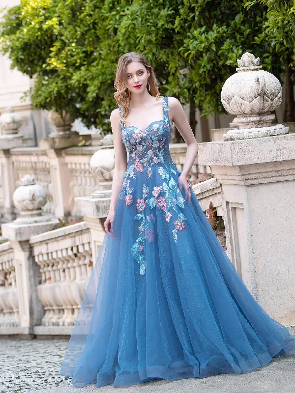 Explore What'S New Roycebridal A-line Fashion Formal Evening Dresses Strap Sleeveless Floor Length Vintage Elegance