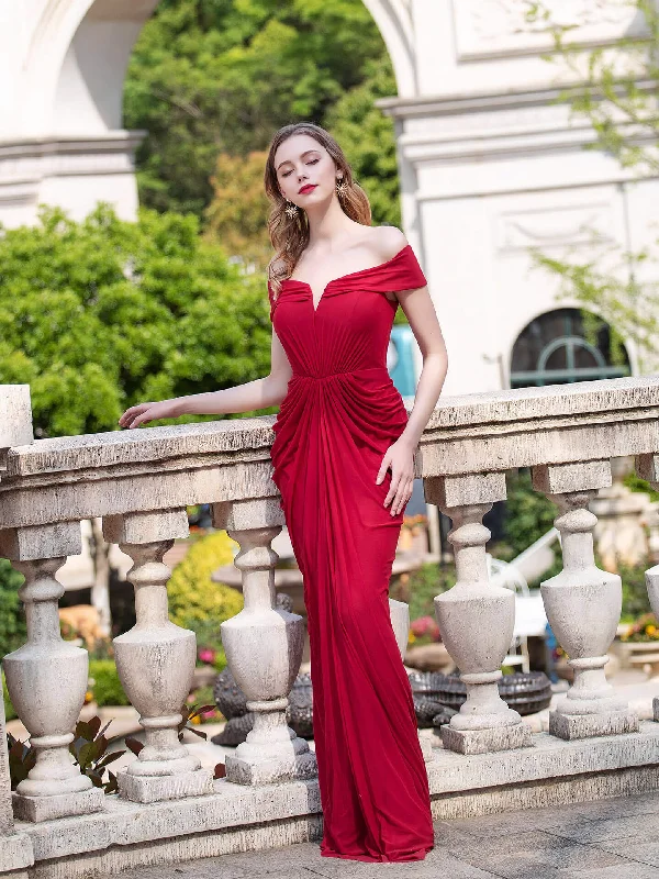 Statement Fashion Offers Roycebridal Mermaid Fashion Formal Evening Dresses Off Shoulder Sleeveless Floor Length Modern Romance