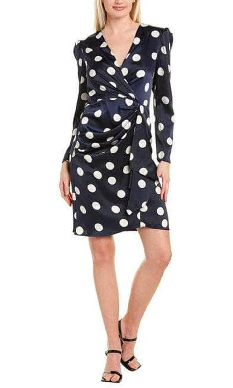 Limited-Time Offer London Times T5568M - V-Neck Dotted Casual Dress Casual Elegance