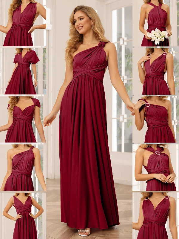 Seasonal Picks A-Line/Princess Convertible Infinity Long Bridesmaid Dresses Classic Charm