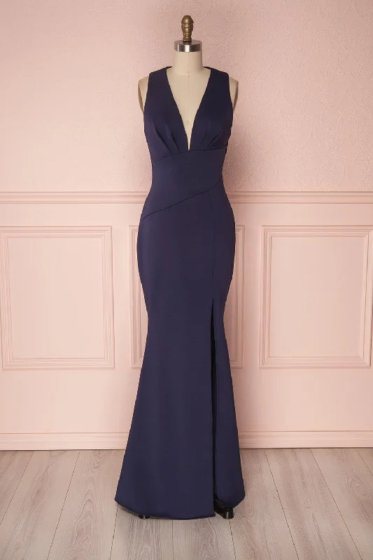 Cool Prices Camila Sea | Navy Blue Mermaid Gown Vintage Elegance