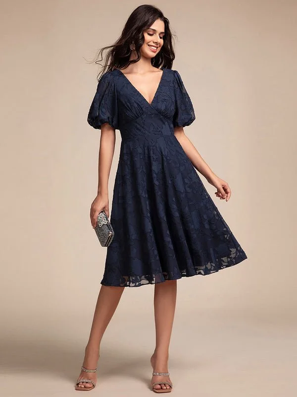 Fast Fashion Favorites Roycebridal Jamine Mother of the bride/groom shorter navy dress Big Savings on Rustic Countryside Styles