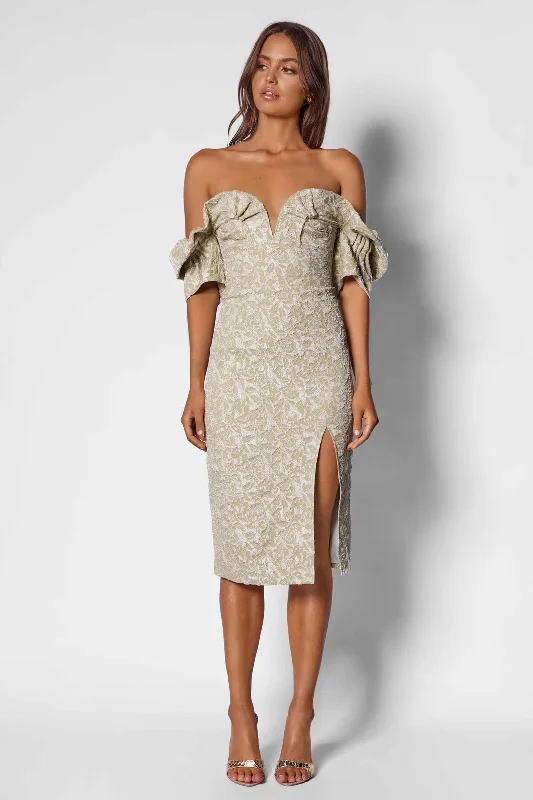 On-Trend Fashion Offers Marlie Dress - Sage Green Spring Fling Sale