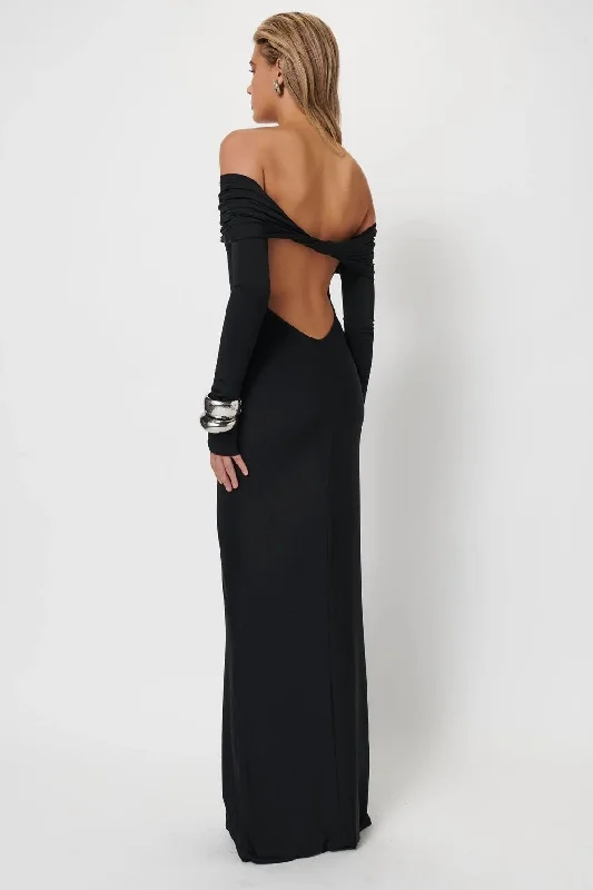 Flash Sale Now Gwen Gown - Black Casual Elegance