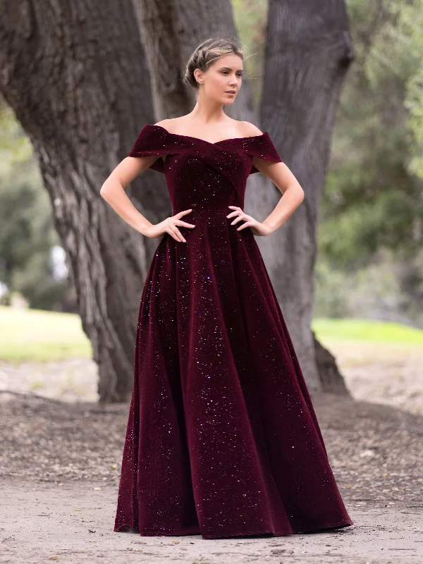 Shop Sale Items Roycebridal Bateau Neckline Velvet Floor Length Prom Dress Grab Romantic Date - Night Styles Now