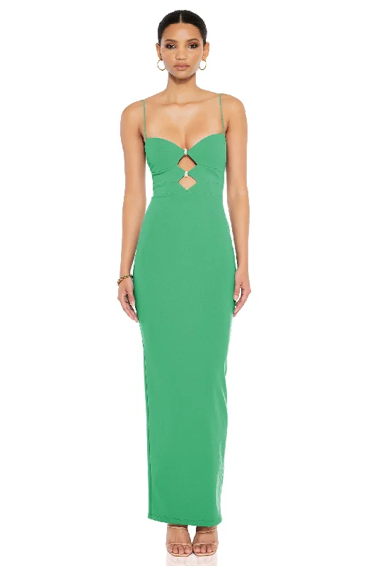 Browse Our Top Products Nookie Muse Maxi Dress - Verde Chic Allure