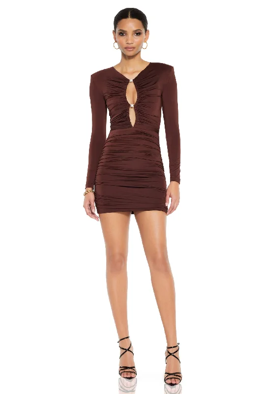 Glamorous Fashion Offers Nookie Clique Mini Dress - Cocoa Limited - Edition Drops