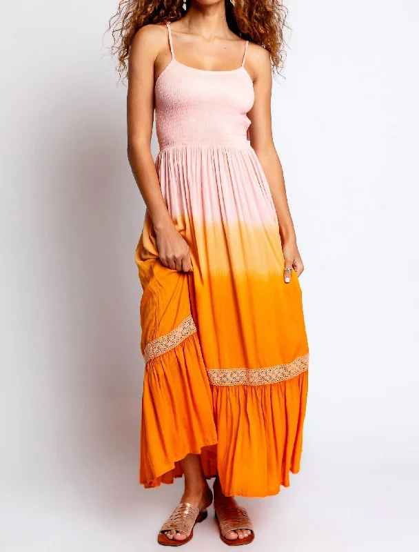 Modern Chic Discounts Avalon Maxi Dress In Dawn Ombre Minimalist Office - Ready Style