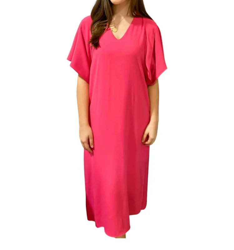 Unleash Your Style Blaire Maxi Dress In Beetroot Pink Playful Elegance