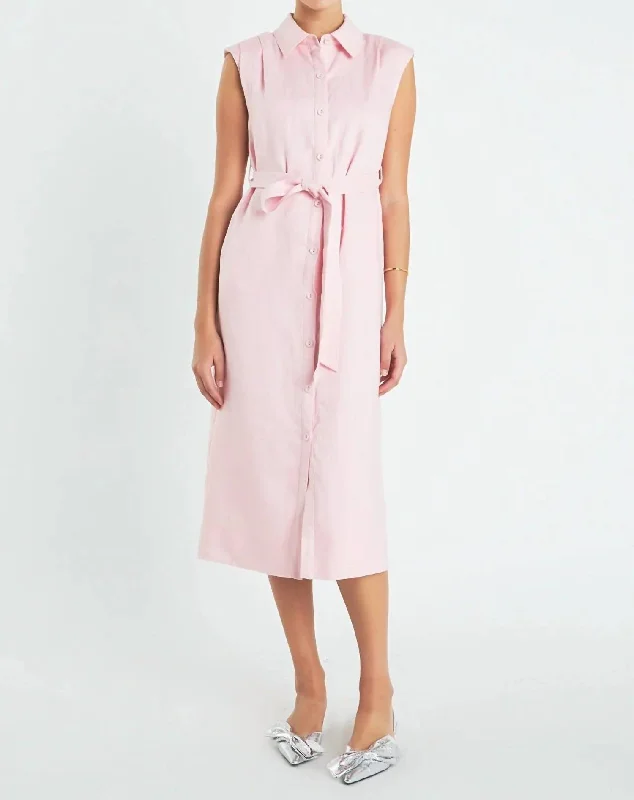 Unbeatable Prices Breeze Midi Dress In Light Pink Limited - Edition Drops