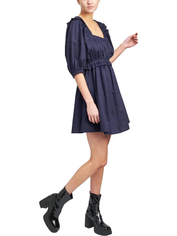 Gift Ideas Brigitta Womens Square Neck Puff Sleeve Mini Dress Sophisticated Cut