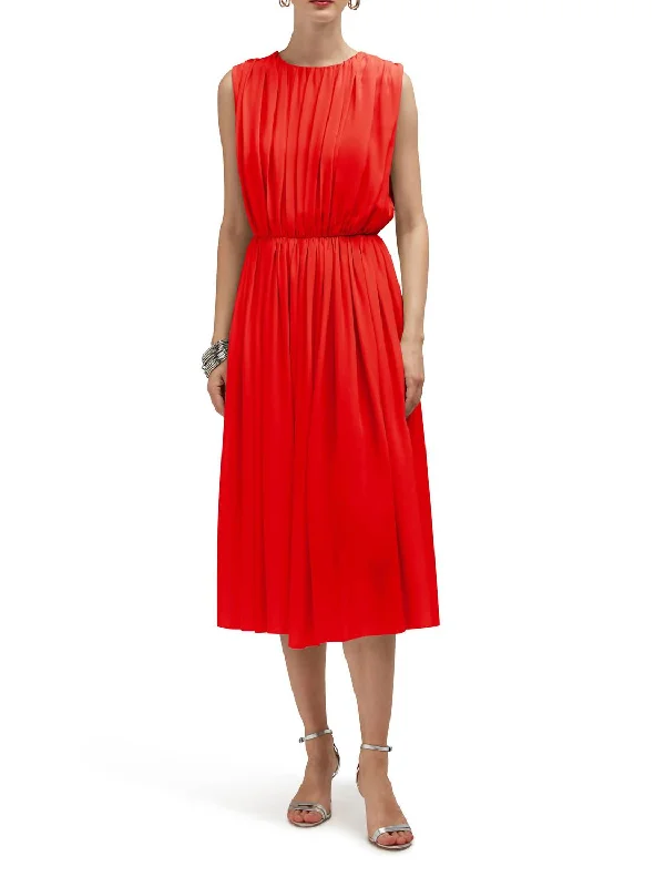 Flash Sale, Don'T Miss Cala Midi Dress In Goji Berry Graceful Drape