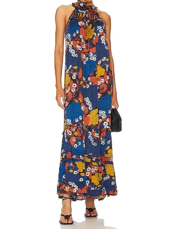 Step Ahead, Lead The Trend Camille Maxi Dress In Cherry Blossom Refined Simplicity