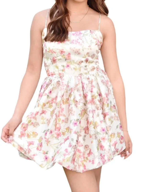 Latest Trends Cordelia Floral Bubble Dress Boho - Chic Festival - Ready Style