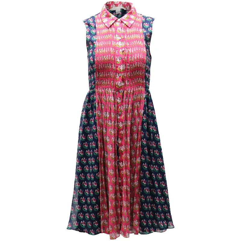 Clearance Sale, All Cheap Diane Von Furstenberg Ruched Floral Print Dress in Multicolor Silk Cottagecore Rustic Charm Style