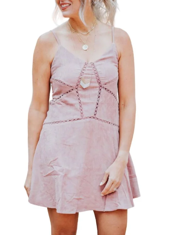 Best Sellers Don't Let Go Mini Dress In Rose Romantic Detailing