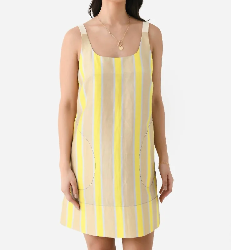 Sleek Style Discounts Emmy Mini Dress In Lemon Parisian Effortless Chic Style