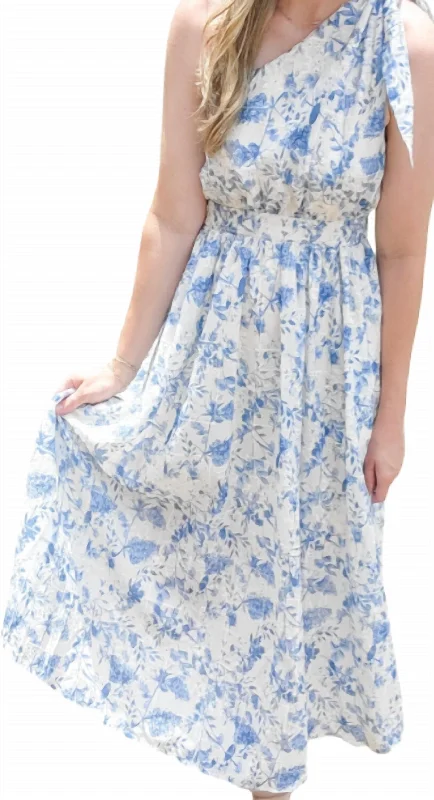 Luxury Fashion Discounts Floral Print Midi Dress In Seaside Huge Savings on Parisian Styles