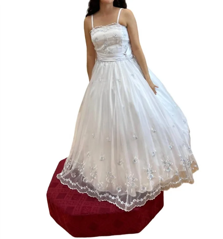 Gift Ideas Floral Quinceañera Dress In Lt. Blue/white Dreamy Draping