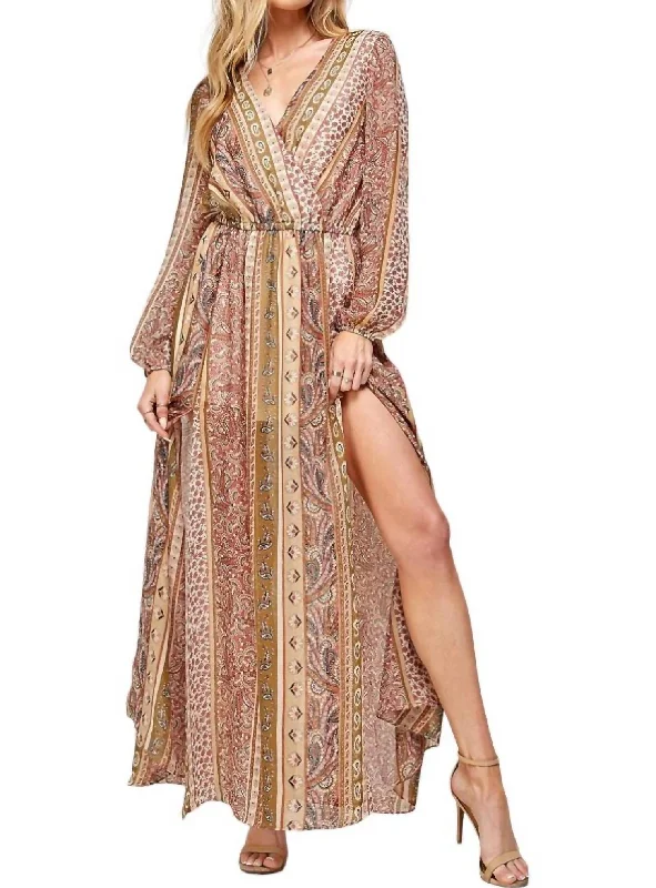 Casual Yet Chic Sales In Awe Maxi Dress In Multicolor Early Access to Art Deco Styles Sale