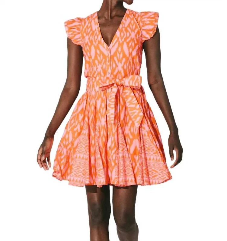 Chic & Cozy Collection Lela Mini Dress In Jaipur Ikat Beat the Heat in Tropical Styles