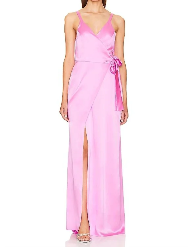 Chic Style, Always In Vogue Liberty Silk Maxi Dress In Aster Elevated Style