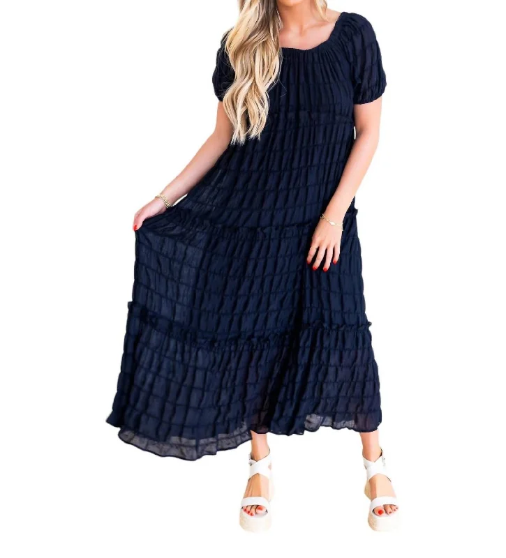 Fashion-Forward Love Is A Game Texture Maxi Dress In Black Grab Romantic Date - Night Styles Now