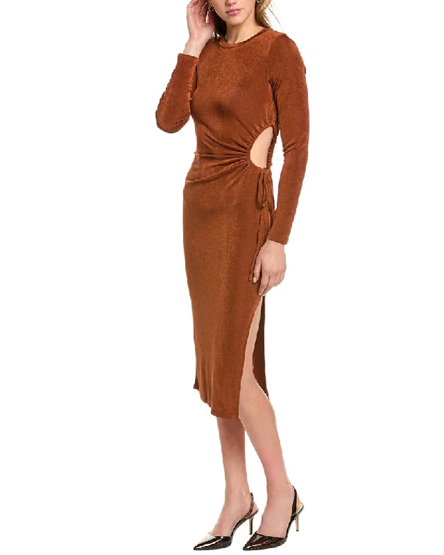 Sustainable Fashion Extravaganza MARION Cutout Midi Dress Big Savings on Minimalist Office Styles