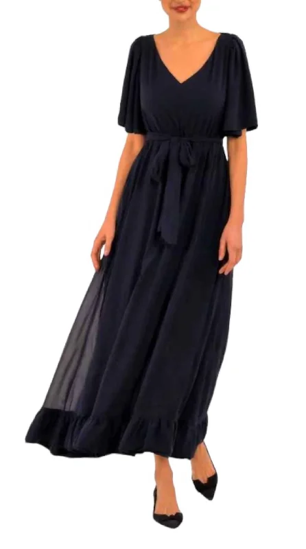 Flirty Fashion Discounts Melody Maxi Dress In Navy Holiday Sale