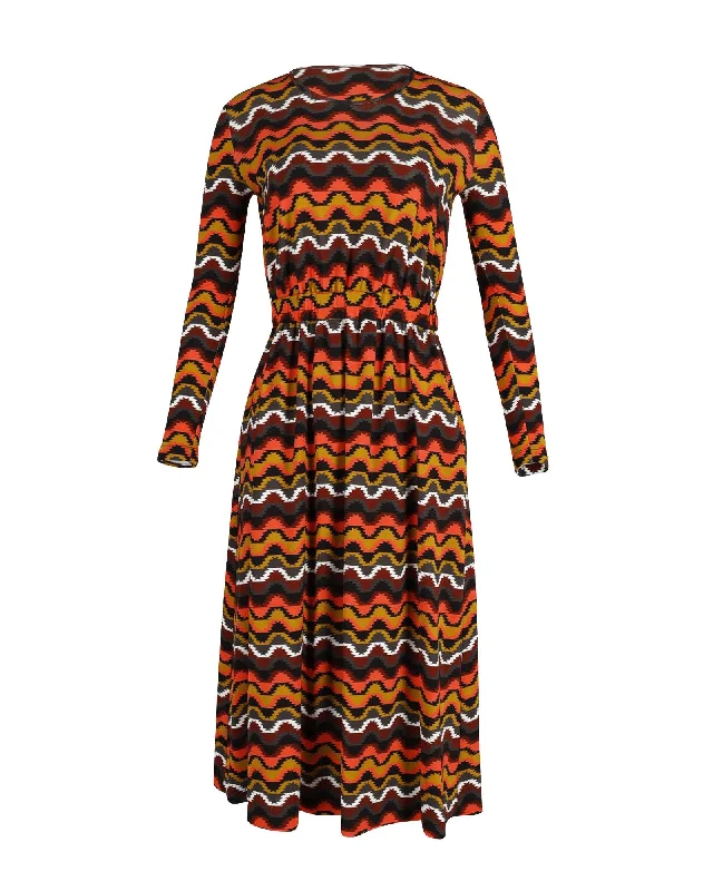 Summer Fashion Missoni Printed Midi Dress in Multicolor Viscose Feminine Grace