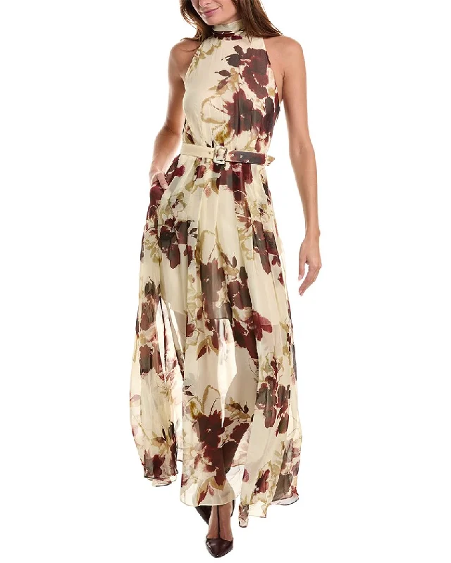 Trendy Looks On Sale Nicholas Lucia Silk-Blend Midi Dress Rustic Countryside Charm Look