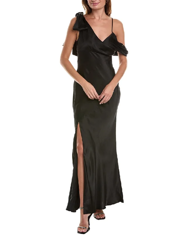 Affordable Luxury Fashion Nicholas Mirabelle Silk-Blend Midi Dress Disco - Inspired Retro Dance Look