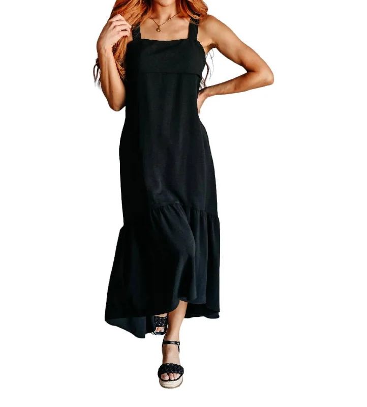 Fashionista Favorites Nightlife Tie Back Maxi Dress In Black Limited - Time Bundle