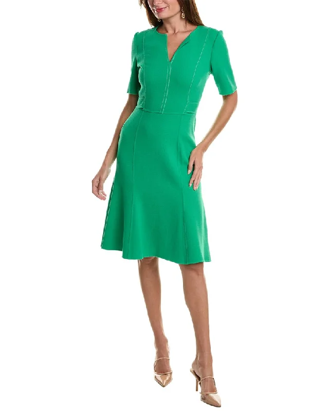 Bid Farewell To The Old Season Oscar de la Renta Wool-Blend Midi Dress Fashion-Forward Style