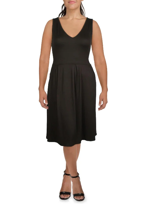 Enjoy Discount Plus Womens Sleeveless Calf Midi Dress Update with Cottagecore Styles