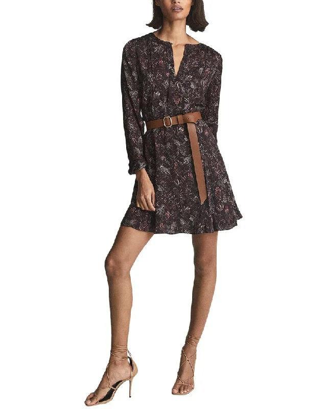 Exclusive Discounts Reiss Billie Floral Printed Mini Dress Charming Silhouette