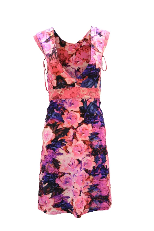 Ride The Style Wave Roberto Cavalli Neon Floral Dress in Multicolor Polyamide Summer Splash Sale