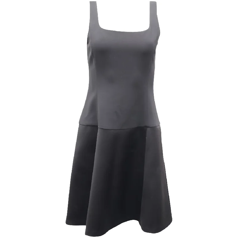 Limited Time Offer Theory Sleeveless Mini Dress with Square Neckline in Black Triacetate Dreamy Draping