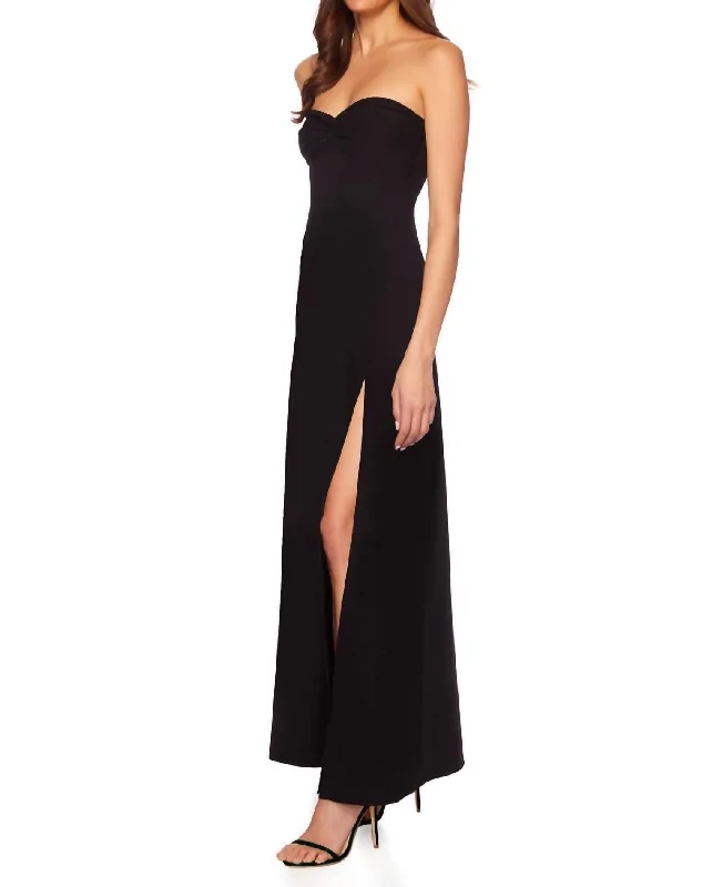 Sophisticated Street Style Offers Tiwst Front Maxi Dress In Black Flash Sale