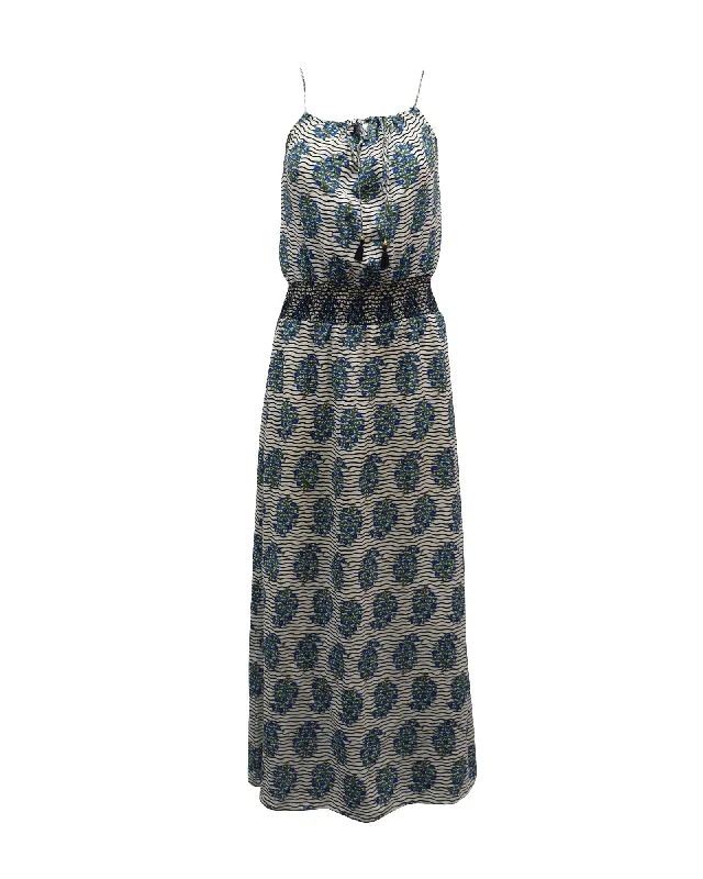 Insane Discount Onslaught Tory Burch Maxi Dress in Floral Print Silk Grab Romantic Date - Night Styles Now