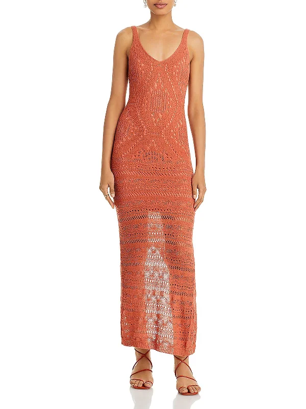 Cozy Comfort Style Sale Womens Crochet Front Slit Maxi Dress Now on Sale for Chic Urban Styles