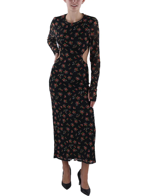 Fashion Essentials Womens Full Length Cut-Out Maxi Dress Anniversary Sale