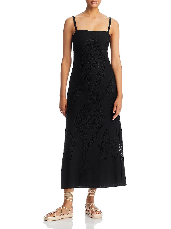 Classic Elegance Sales Womens Lace Sleeveless Midi Dress Weekend Special