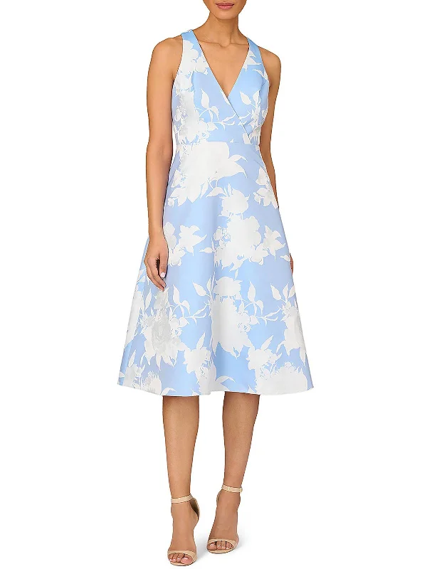 Chic Style Discounts Womens Woven Floral Midi Dress Limited - Time Bundle